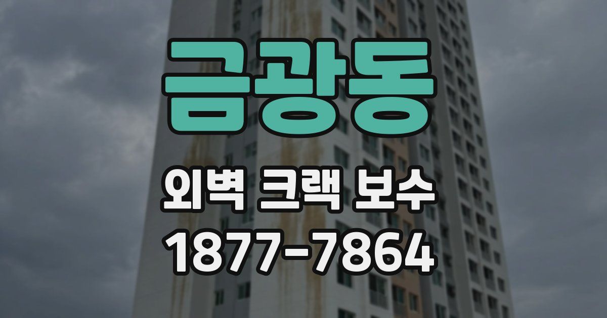금광동 외벽 크랙 보수