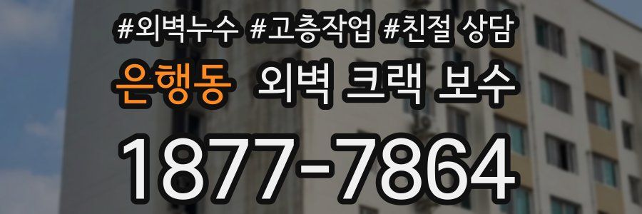 은행동 외벽 크랙 보수
