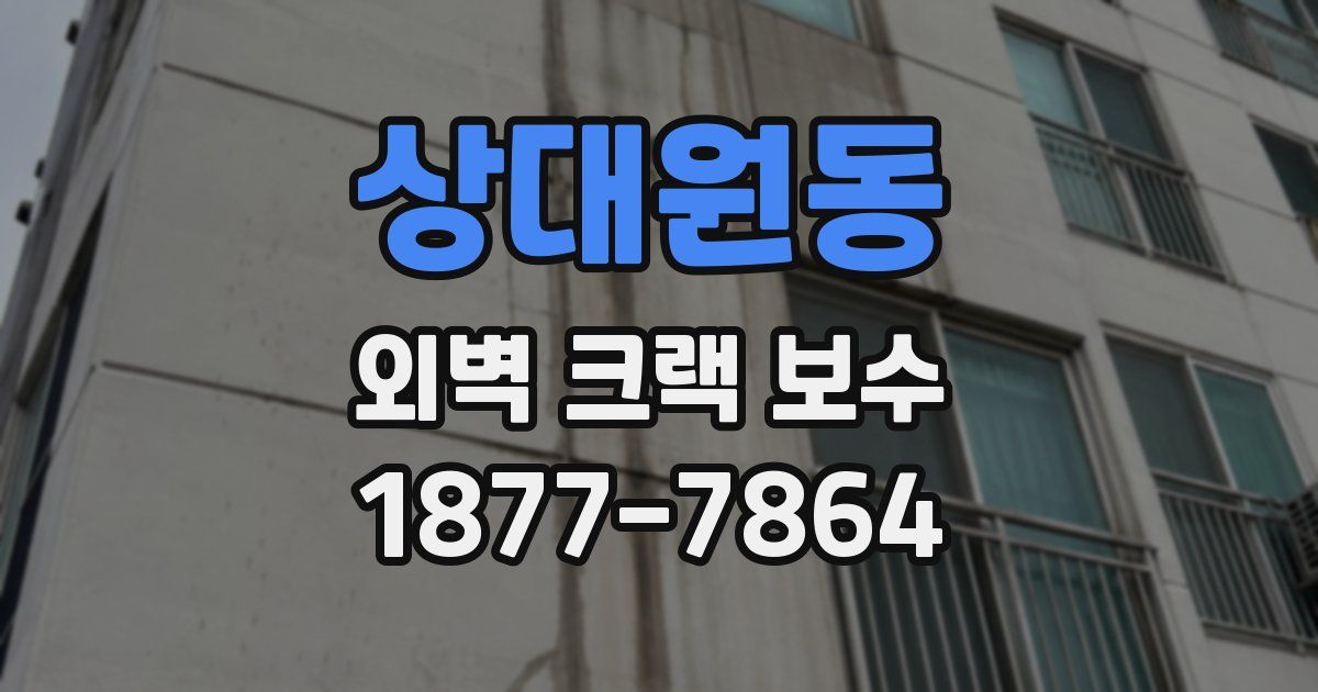 상대원동 외벽 크랙 보수