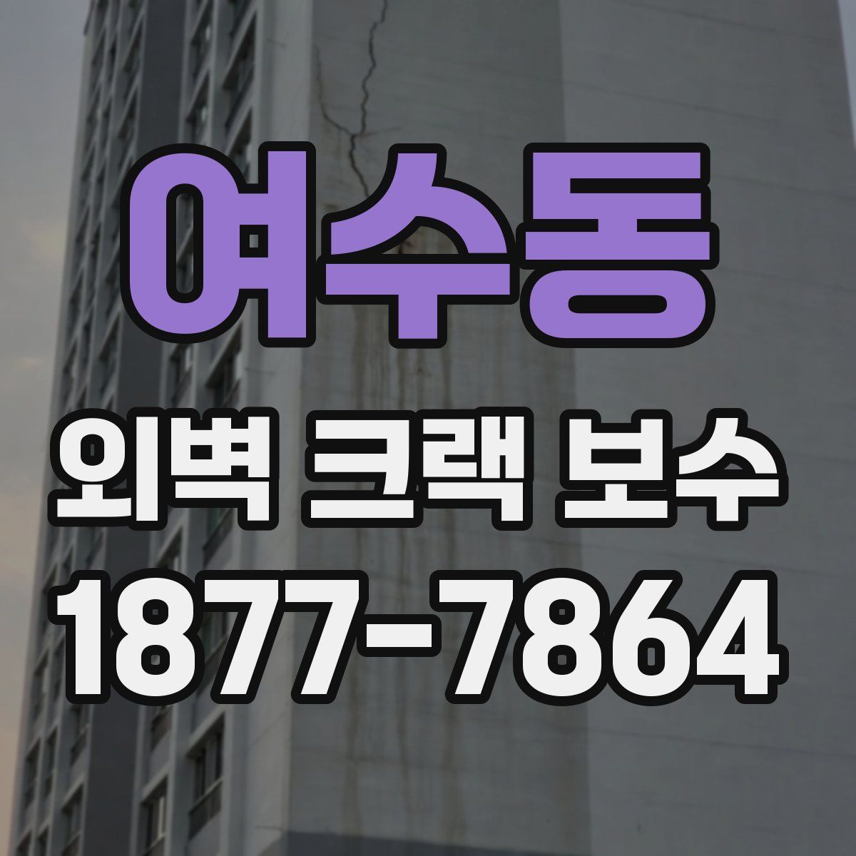 여수동 외벽 크랙 보수