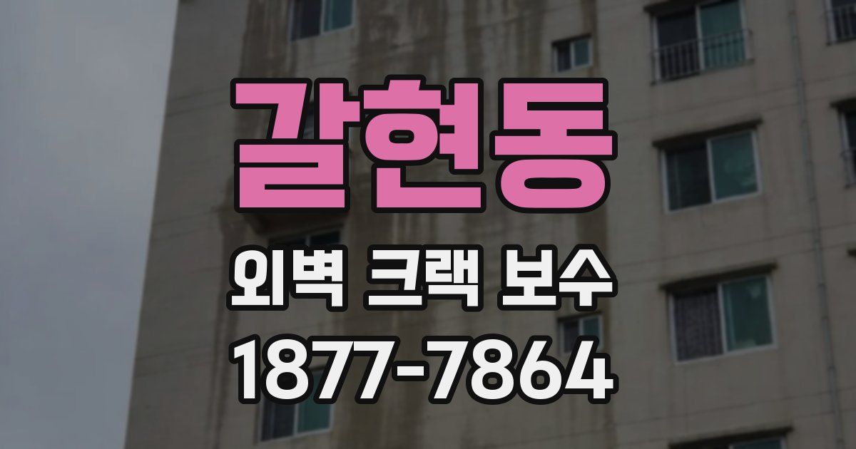 갈현동 외벽 크랙 보수