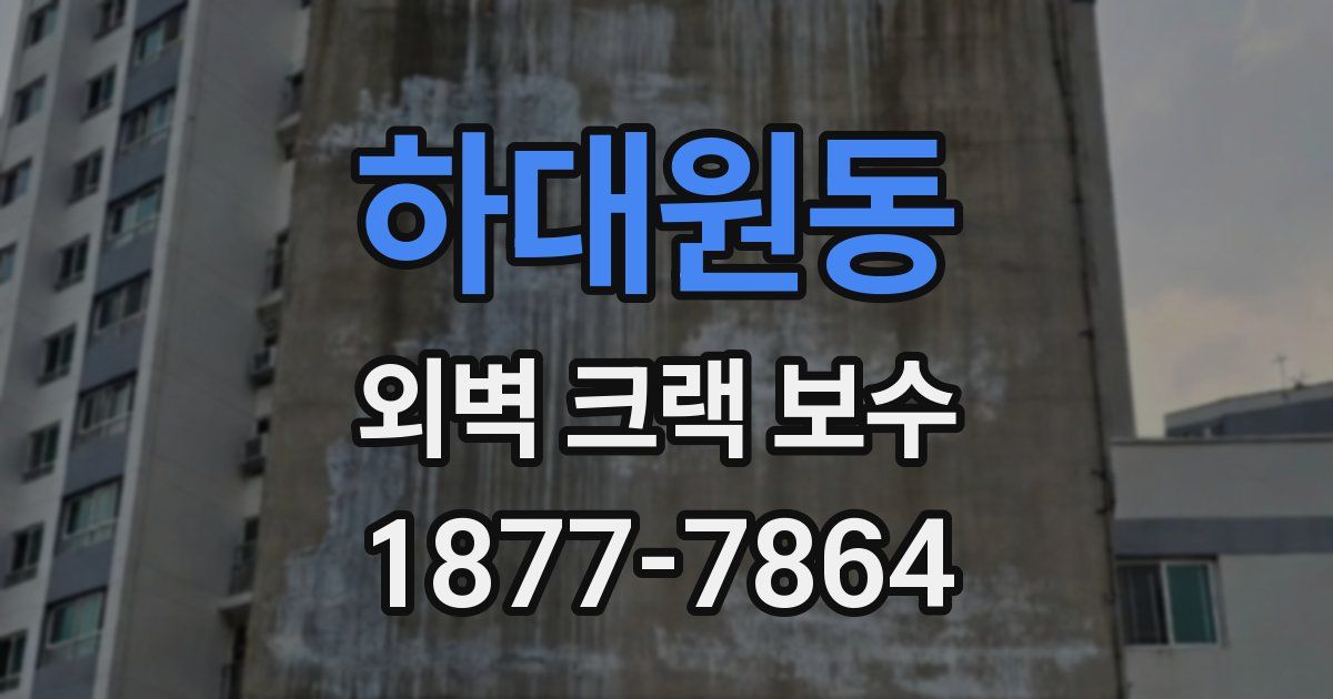 하대원동 외벽 크랙 보수