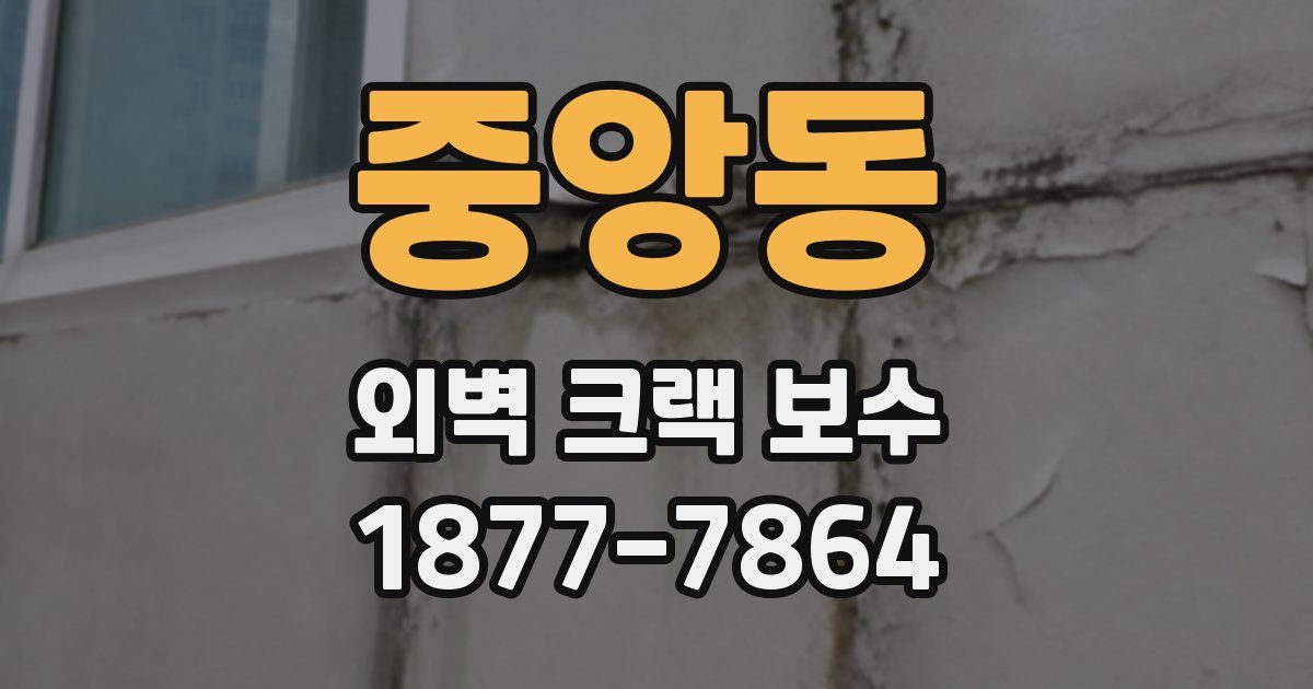 중앙동 외벽 크랙 보수