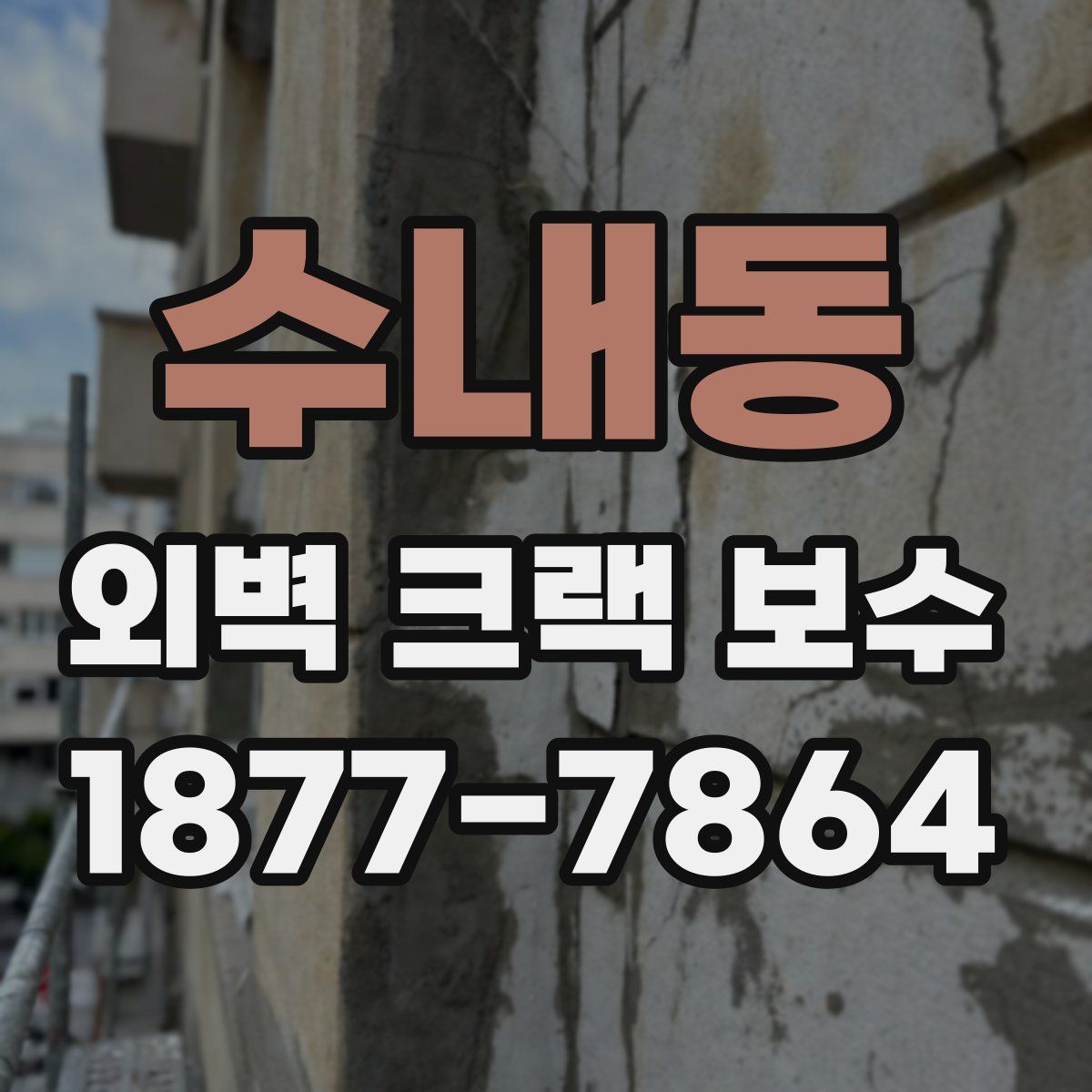 수내동 외벽 크랙 보수