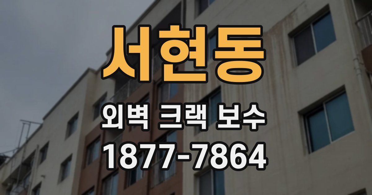 서현동 외벽 크랙 보수