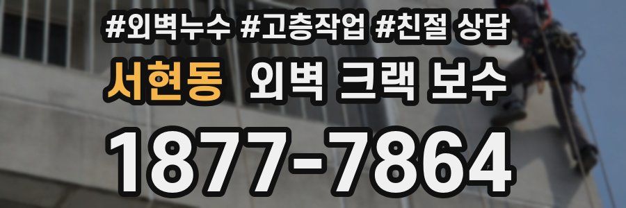 서현동 외벽 크랙 보수