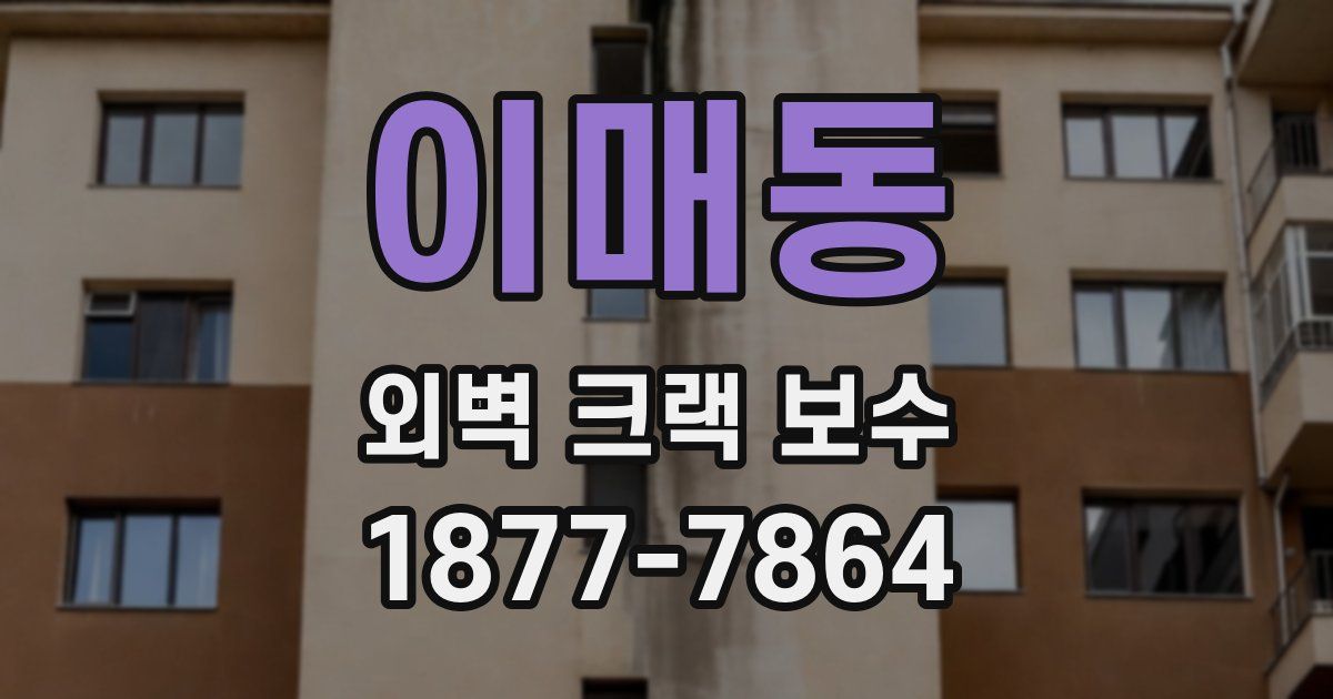 이매동 외벽 크랙 보수