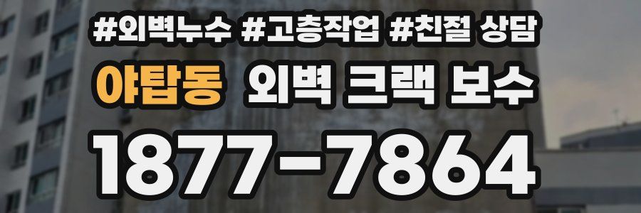 야탑동 외벽 크랙 보수