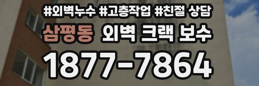 삼평동 외벽 크랙 보수