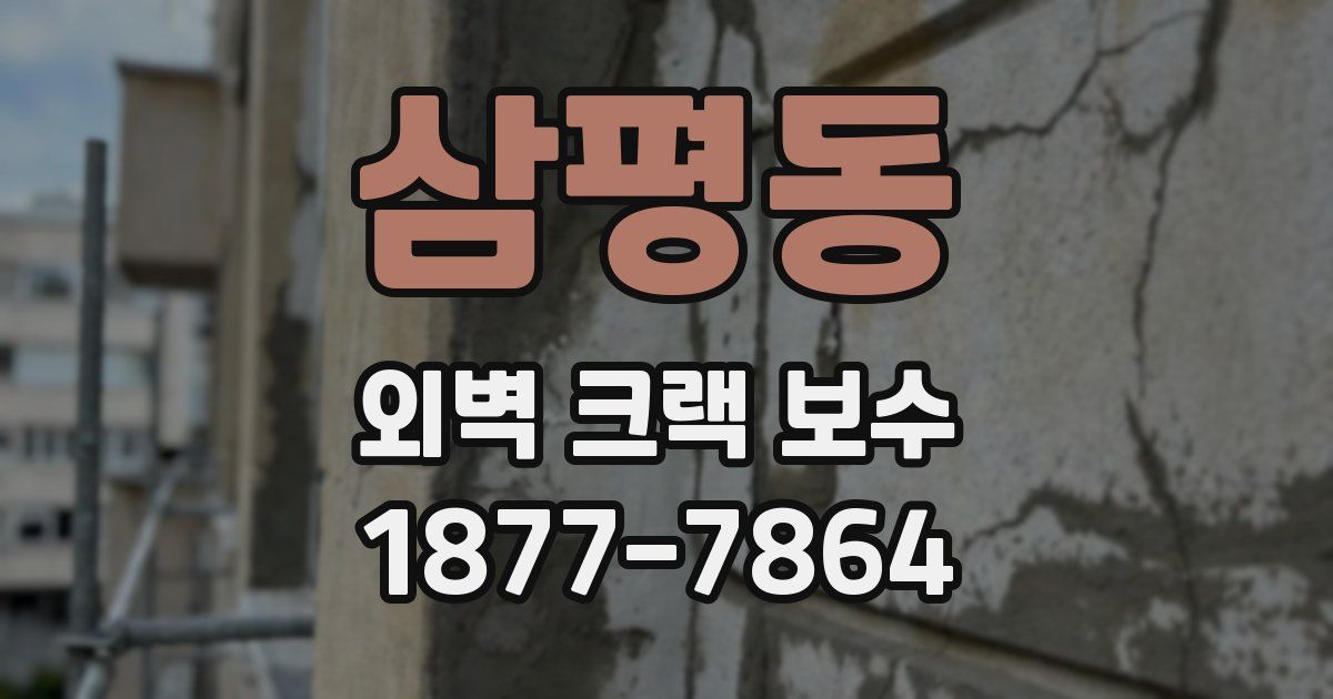 삼평동 외벽 크랙 보수