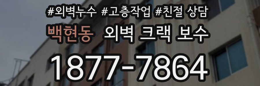 백현동 외벽 크랙 보수