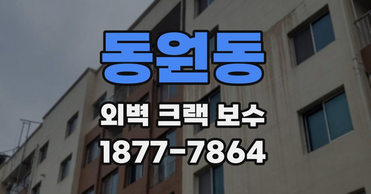 동원동 외벽 크랙 보수