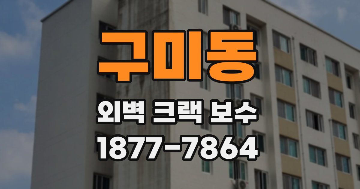 구미동 외벽 크랙 보수