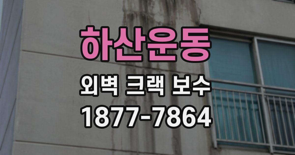 하산운동 외벽 크랙 보수