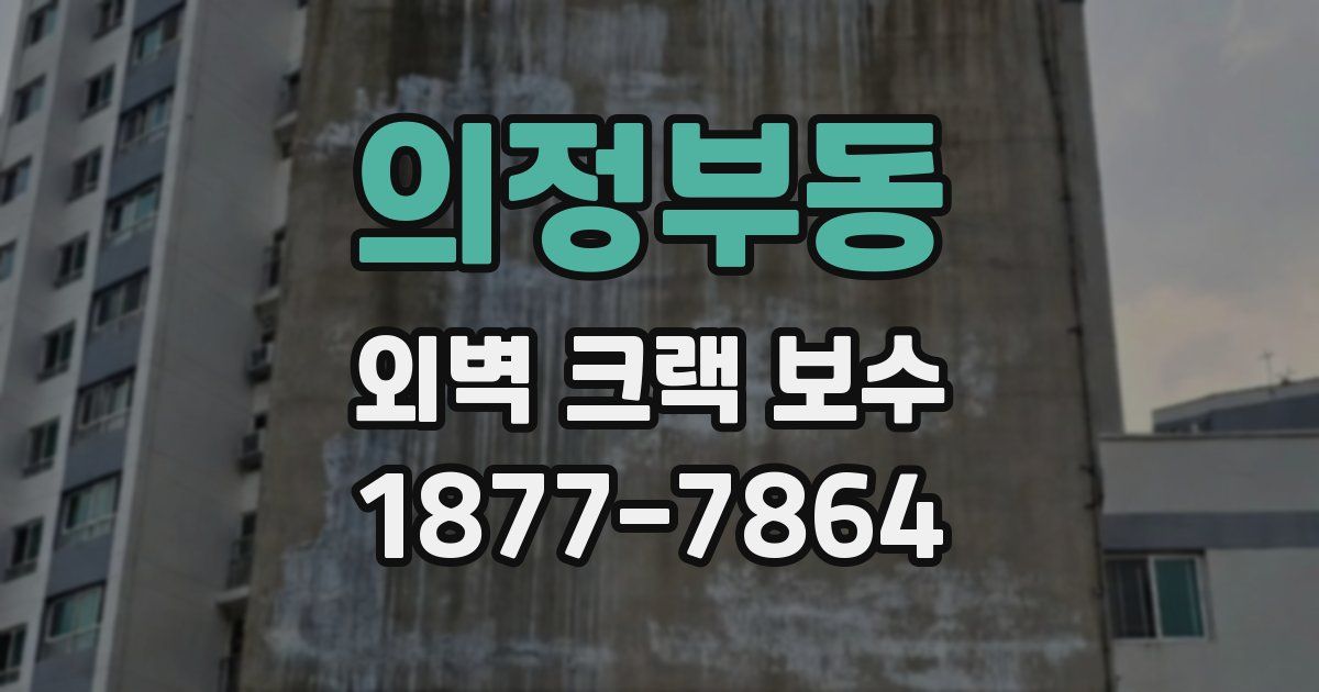 의정부동 외벽 크랙 보수