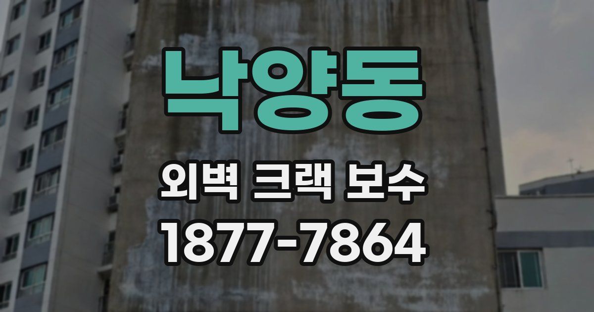 낙양동 외벽 크랙 보수