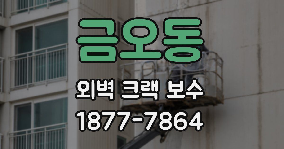 금오동 외벽 크랙 보수