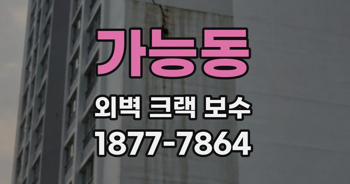 가능동 외벽 크랙 보수