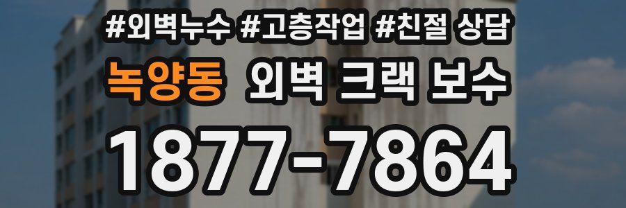 녹양동 외벽 크랙 보수