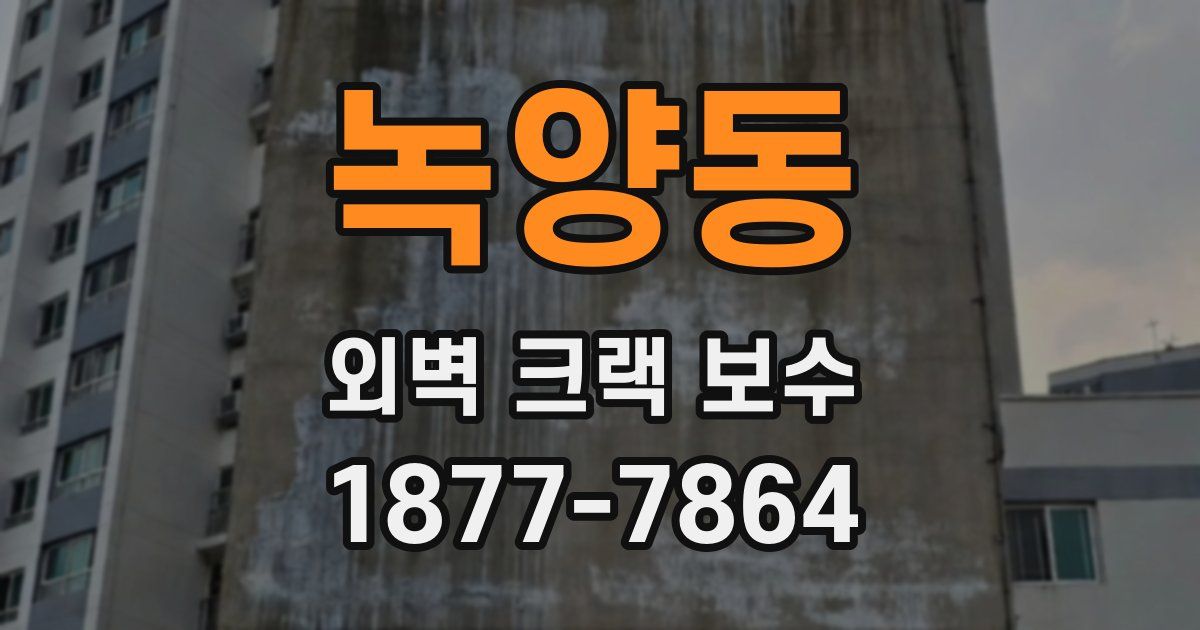 녹양동 외벽 크랙 보수