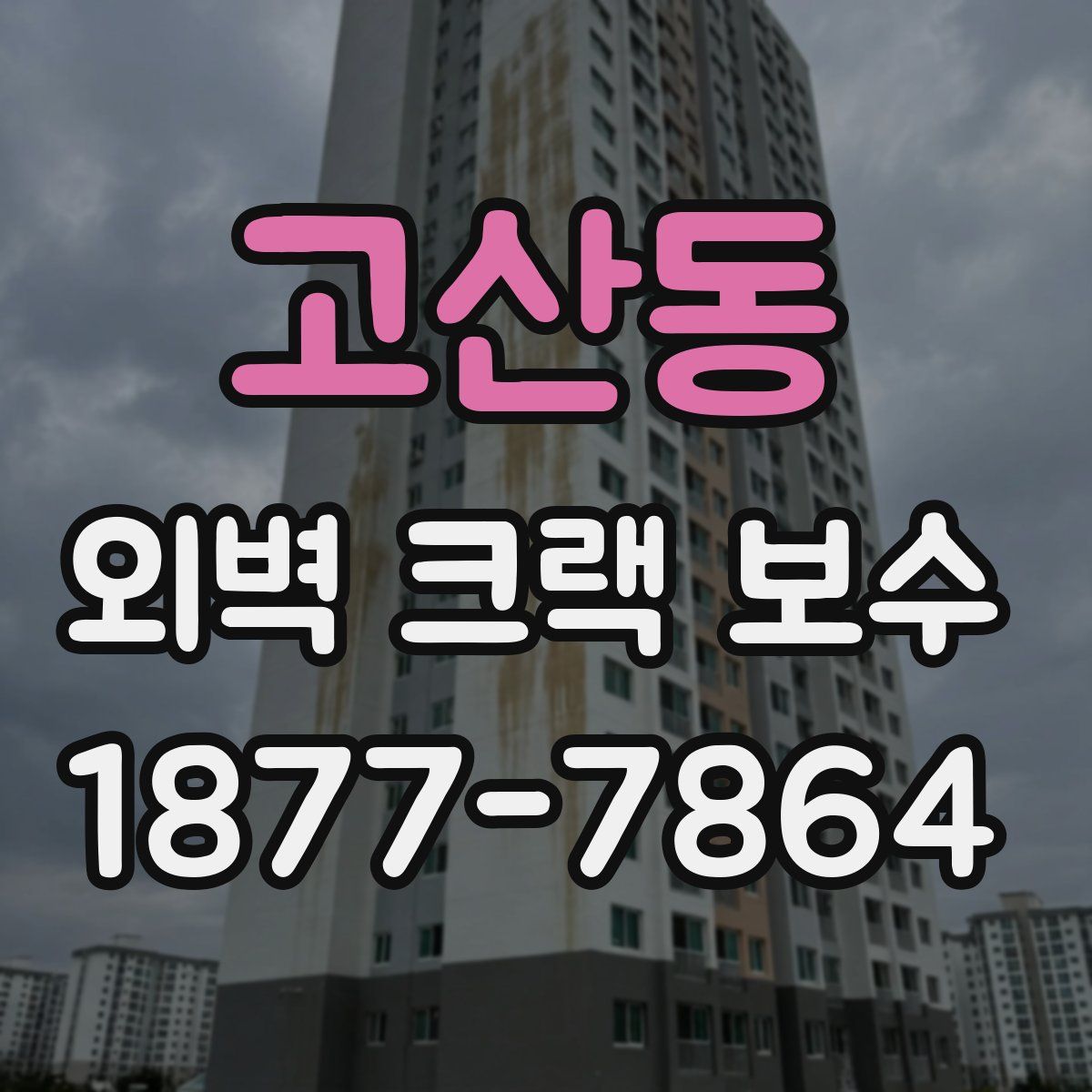 고산동 외벽 크랙 보수