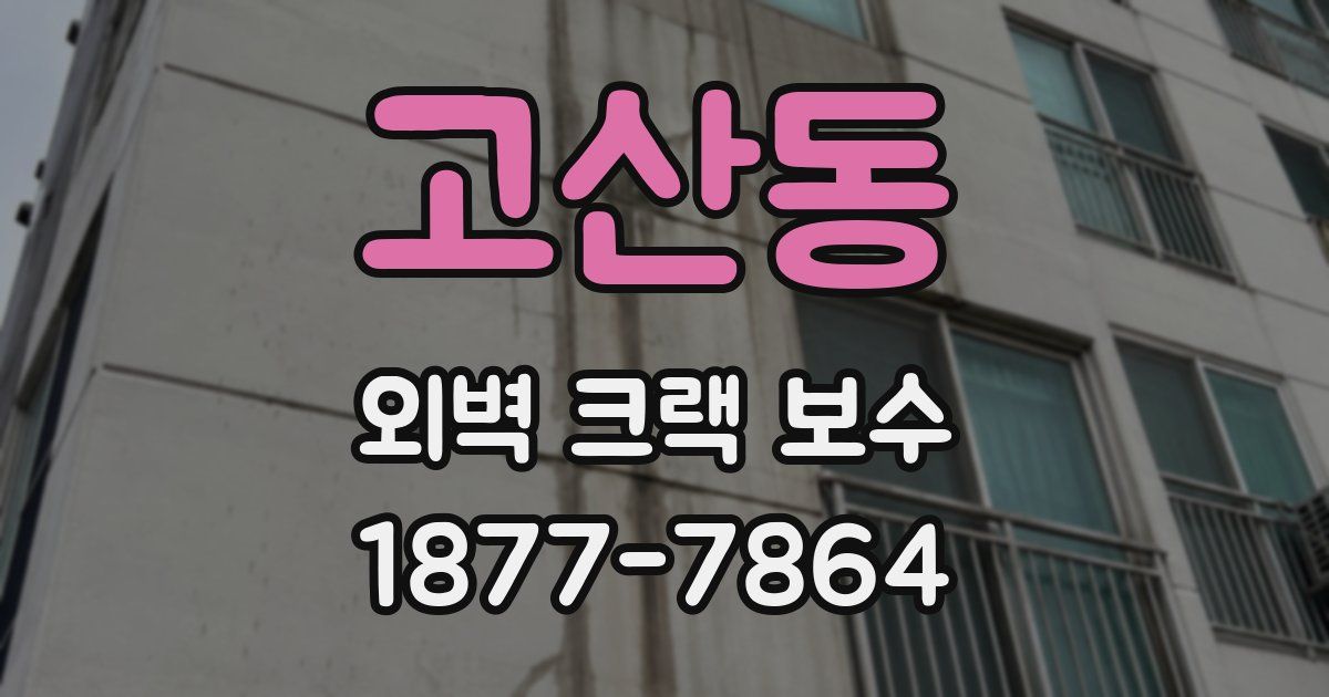 고산동 외벽 크랙 보수