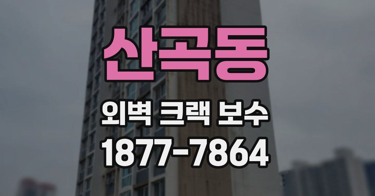 산곡동 외벽 크랙 보수