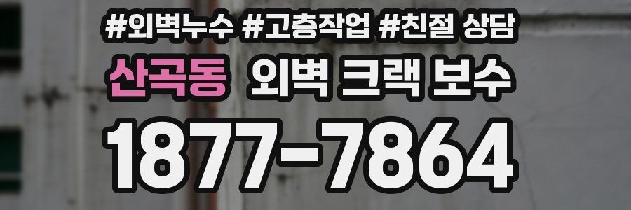 산곡동 외벽 크랙 보수
