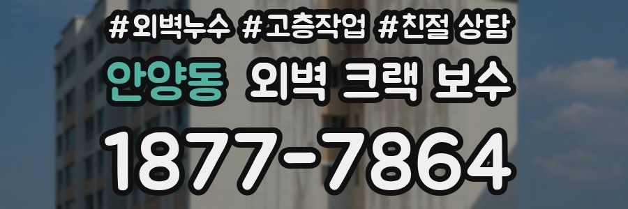 안양동 외벽 크랙 보수