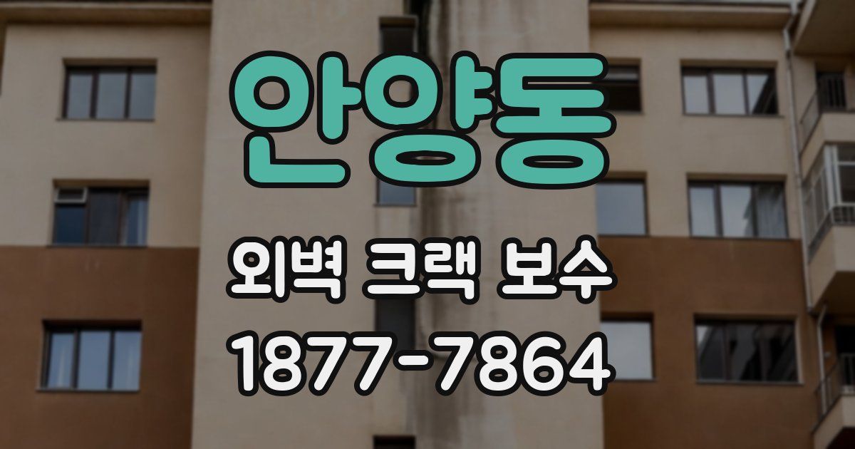 안양동 외벽 크랙 보수