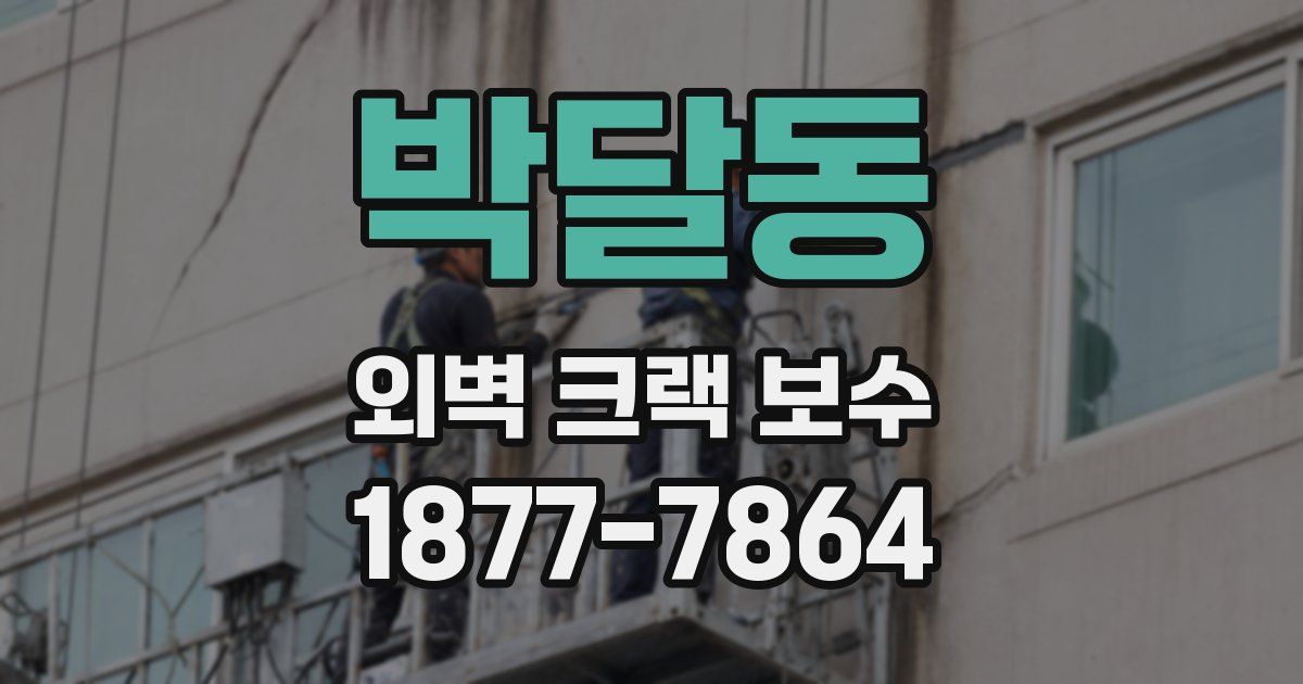 박달동 외벽 크랙 보수