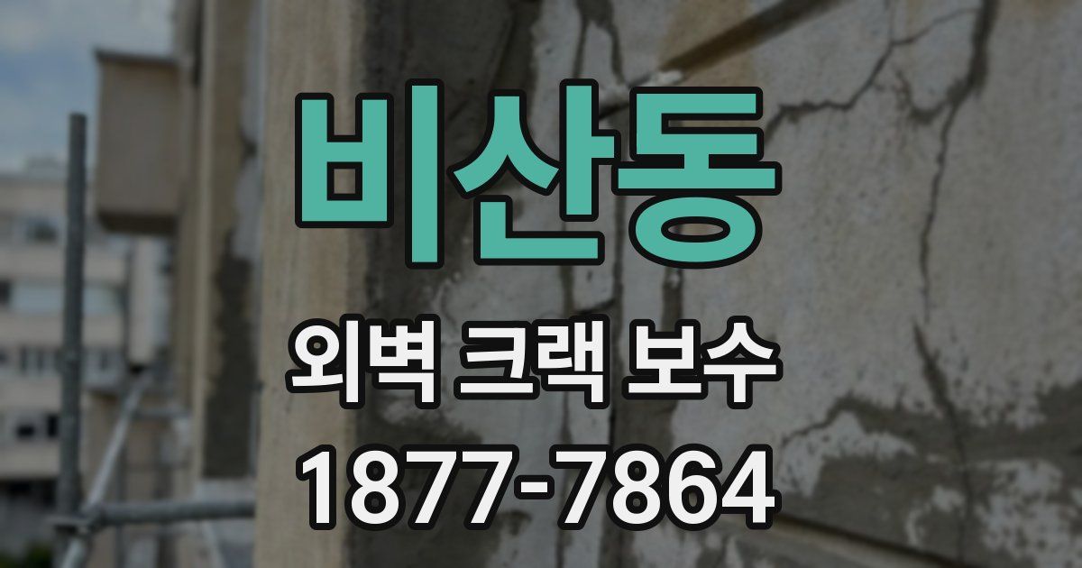 비산동 외벽 크랙 보수