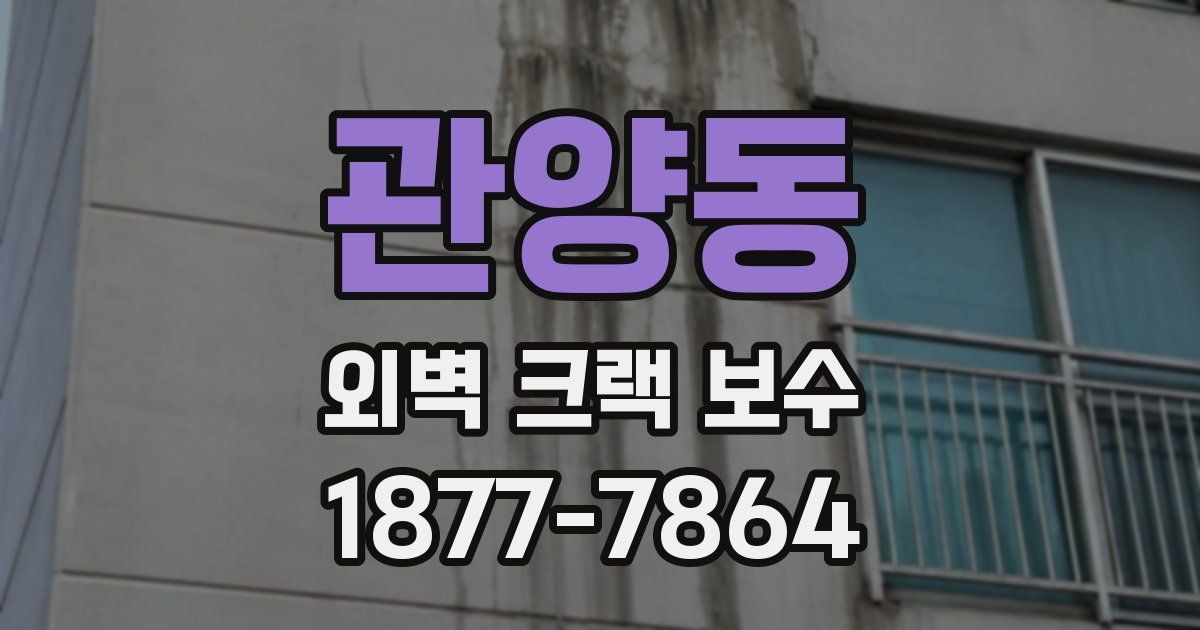 관양동 외벽 크랙 보수