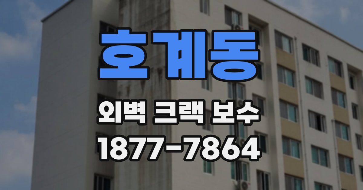 호계동 외벽 크랙 보수