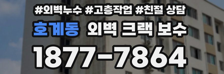 호계동 외벽 크랙 보수