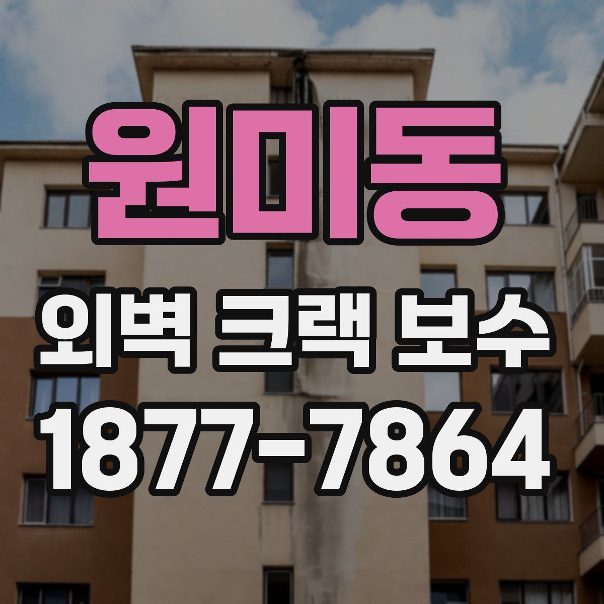 원미동 외벽 크랙 보수