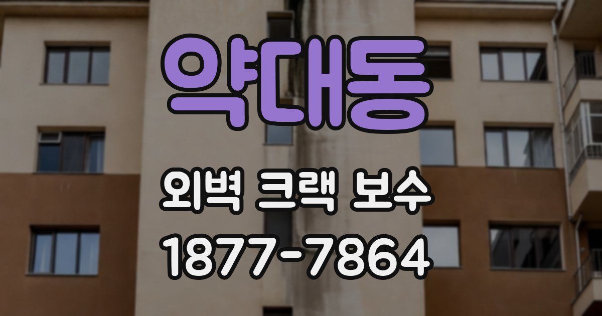 약대동 외벽 크랙 보수