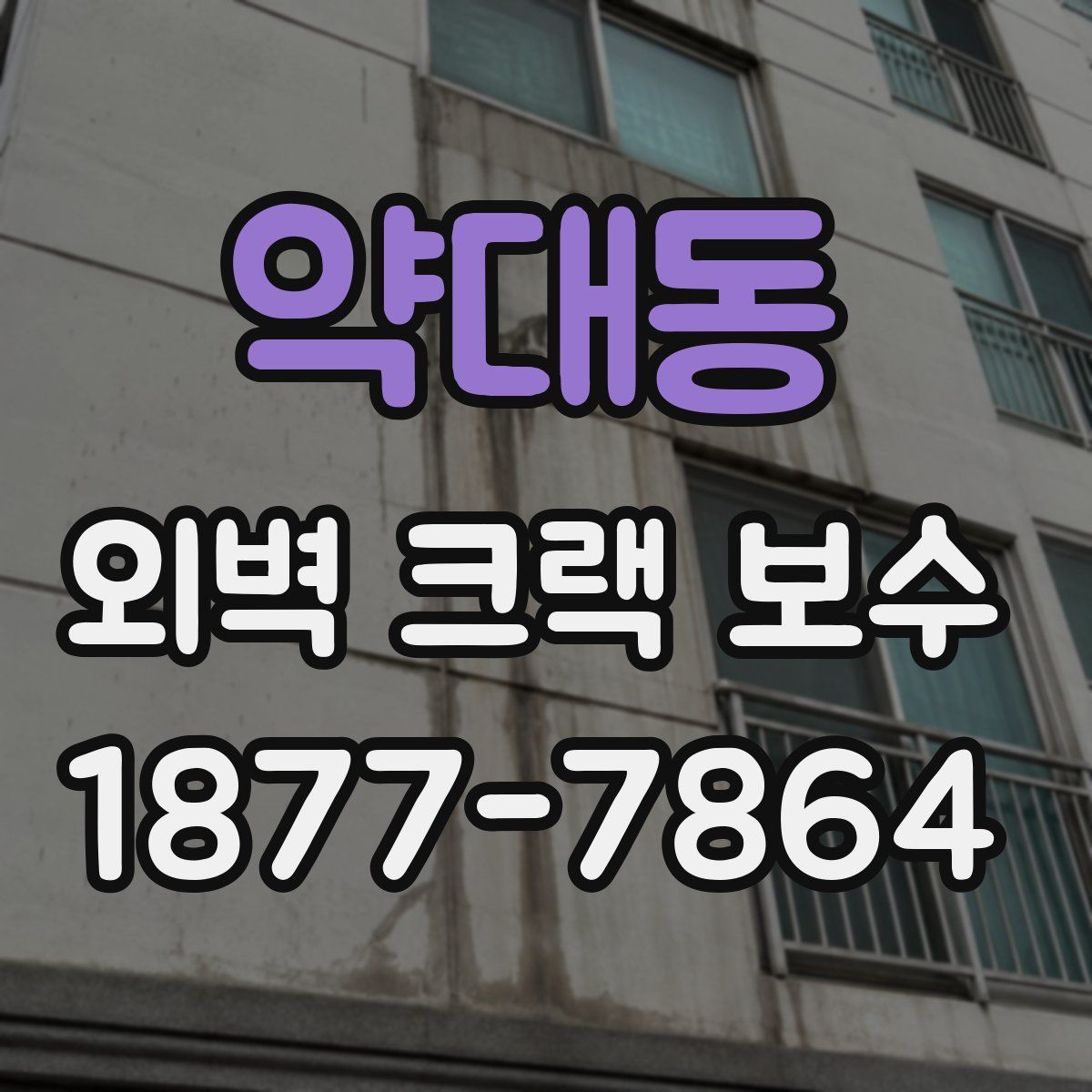 약대동 외벽 크랙 보수