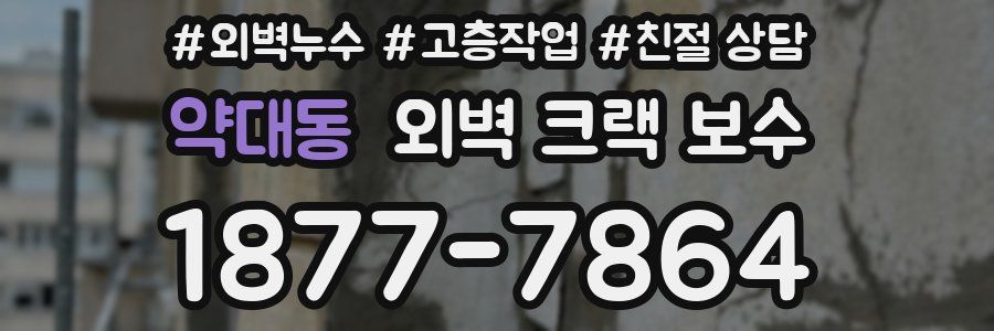 약대동 외벽 크랙 보수