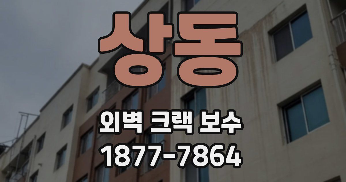 상동 외벽 크랙 보수