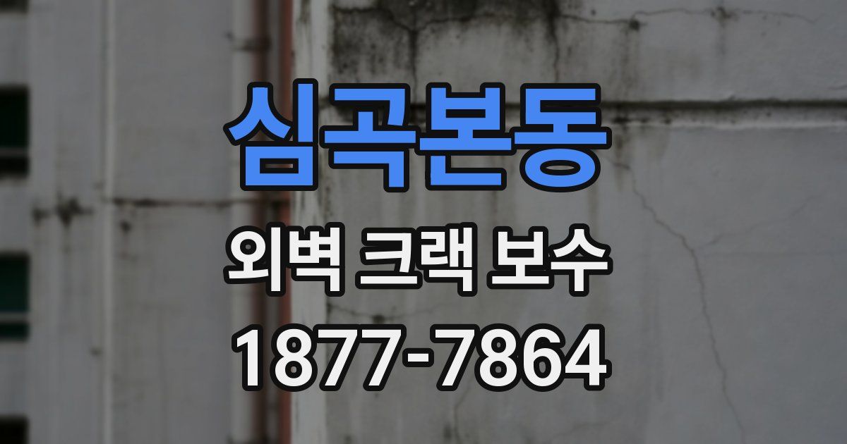 심곡본동 외벽 크랙 보수