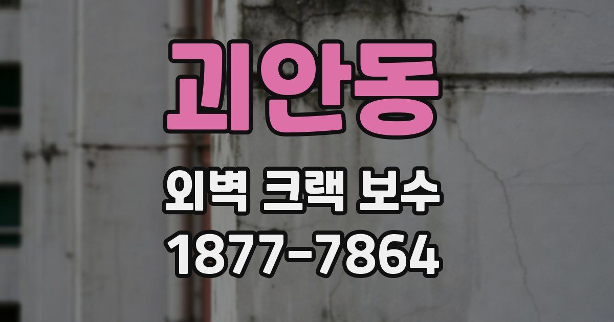 괴안동 외벽 크랙 보수