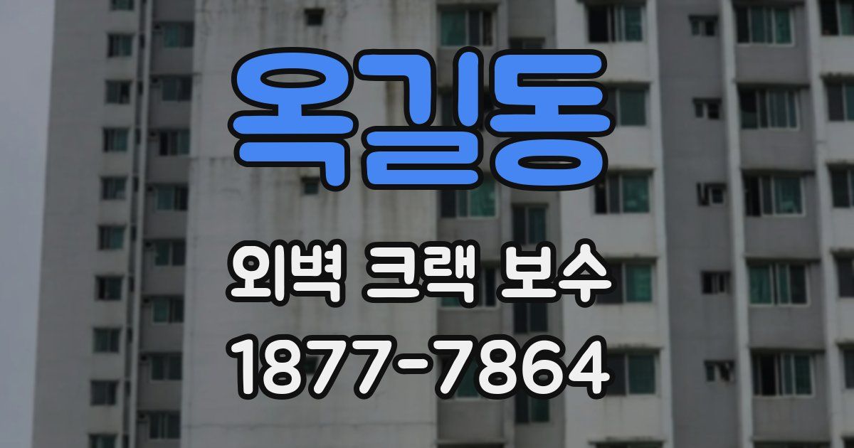 옥길동 외벽 크랙 보수