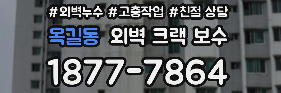 옥길동 외벽 크랙 보수