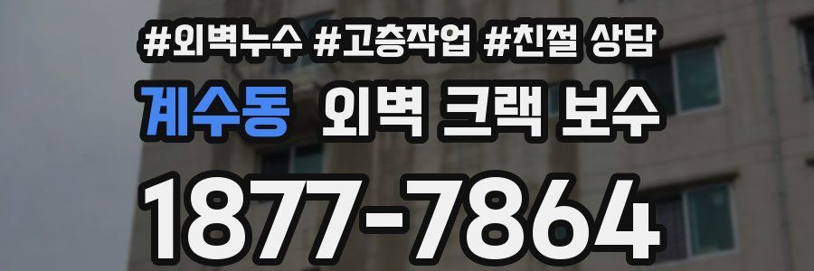 계수동 외벽 크랙 보수