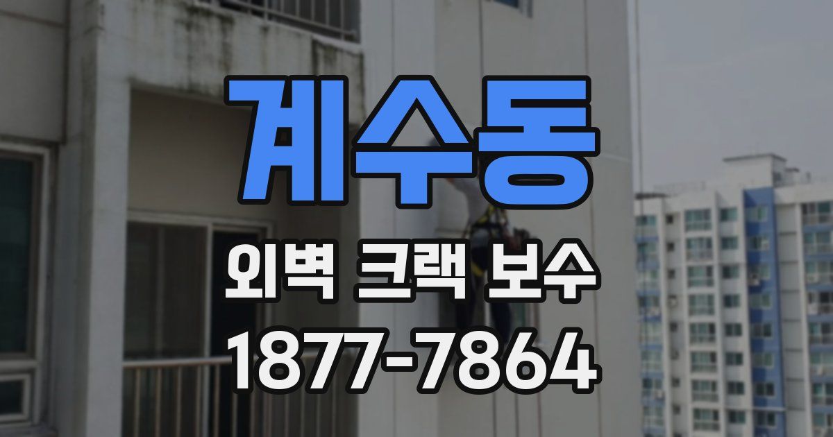 계수동 외벽 크랙 보수