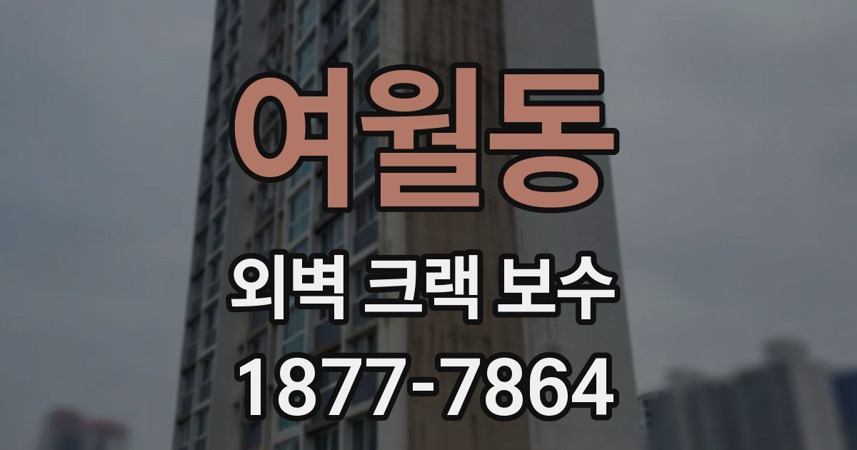 여월동 외벽 크랙 보수
