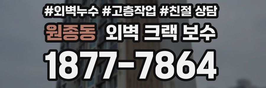 원종동 외벽 크랙 보수