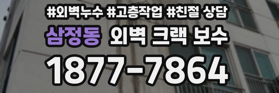 삼정동 외벽 크랙 보수