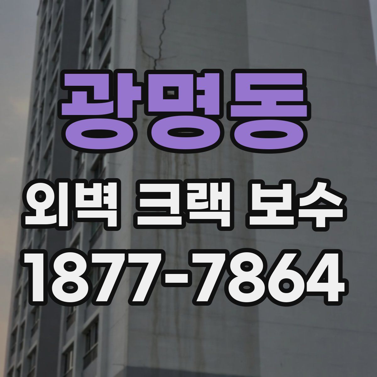 광명동 외벽 크랙 보수